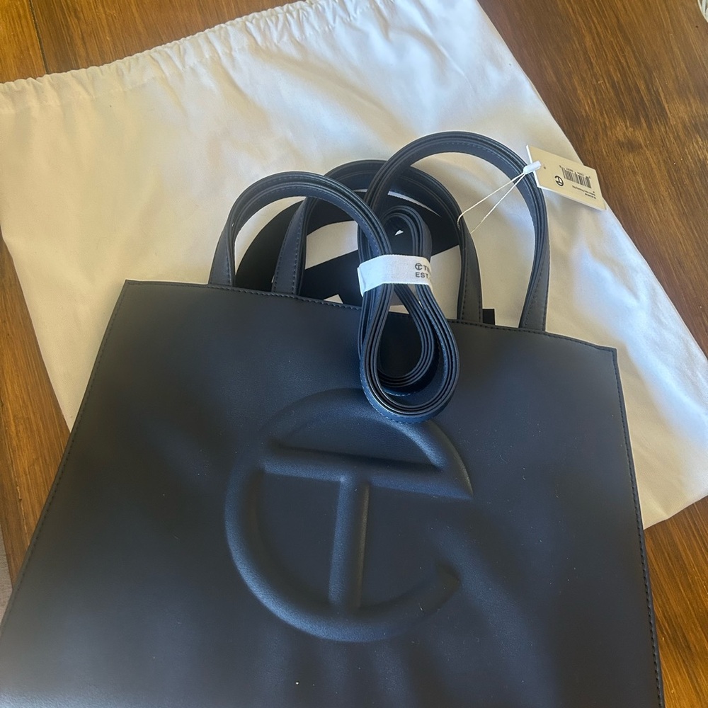 Telfar Navy Shopping Bag